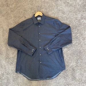 Calvin Klein Slim Fit Blue Button Down Dress Shirt